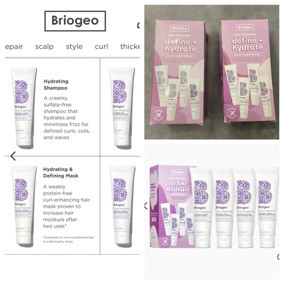 Briogeo Other - New! TWO briogeo define + hydrate hair care minis sets 27608